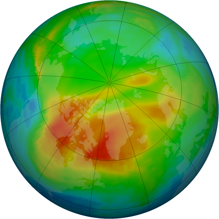 Arctic ozone map for 07 December 1979